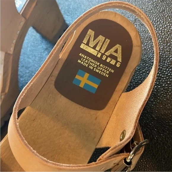 ❤️🔥Mia - Anja Swedish Clogs in Natural Leather - Size EU40 / US 9.5 - Picture 5 of 11